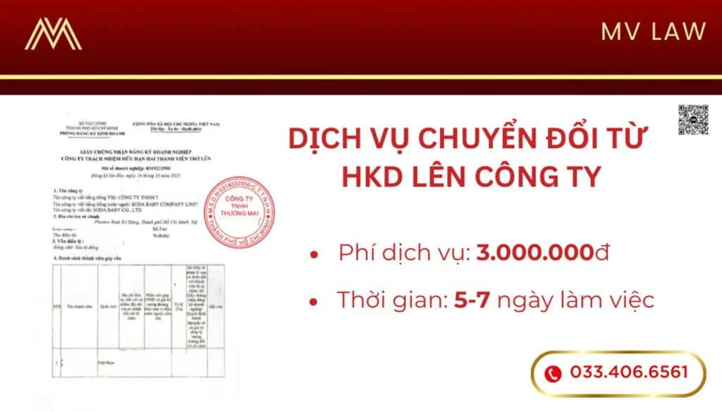 Dịch vụ chuyển đổi từ Hộ kinh doanh lên Công ty