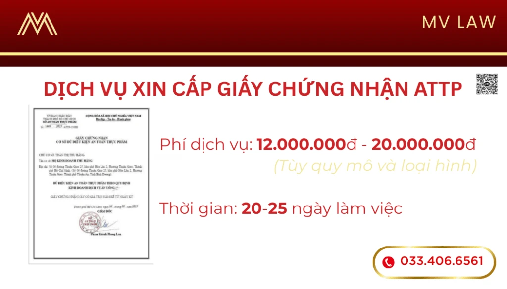 Dịch vụ xin cấp giấy chứng nhận An toàn thực phẩm